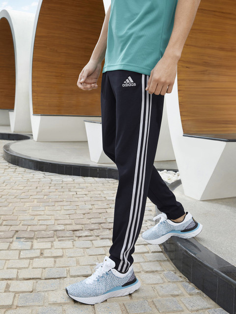 ADIDAS Striped Men Blue Track Pants Buy ADIDAS Striped Men Blue