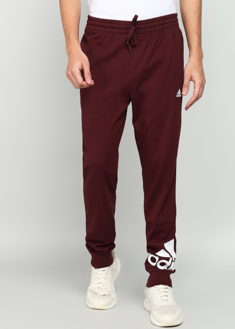 ADIDAS Printed Men Maroon Track Pants
