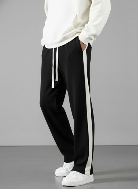 INDICLUB Colorblock Men Black, White Track Pants Buy INDICLUB