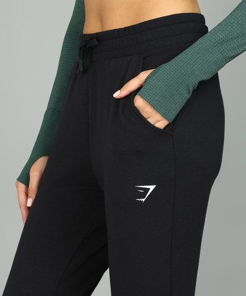 GymShark Solid Women Black Track Pants Buy GymShark Solid Women