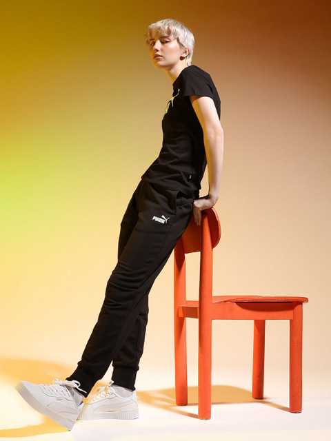PUMA ESS Sweatpants TR cl Solid Women Black Track Pants Buy PUMA