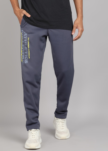 UNDER ARMOUR Printed Men Grey Track Pants Buy UNDER ARMOUR