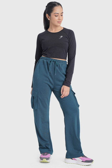 Fuuark Solid Women Blue Track Pants - Buy Fuuark Solid Women