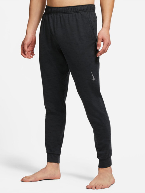NIKE Yoga Dri-FIT Self Design Men Black Track Pants Buy NIKE