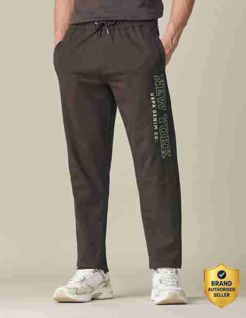 U.S. Polo Assn. Denim Co. Men Graphic Print Brown Track Pants - Image 5