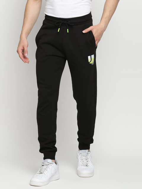 UnderJeans by Spykar Solid Men Black Track Pants Buy UnderJeans