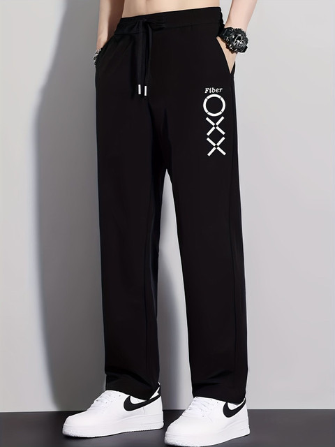 Tiger Style Solid, Printed Men Black Track Pants Buy Tiger Style