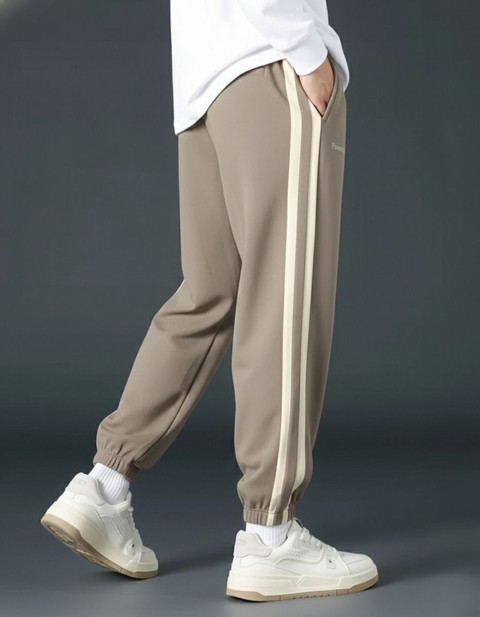 HFTRAKZWEAR Striped Men Brown Track Pants - Buy HFTRAKZWEAR