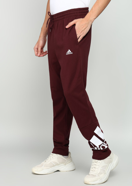 ADIDAS Printed Men Maroon Track Pants