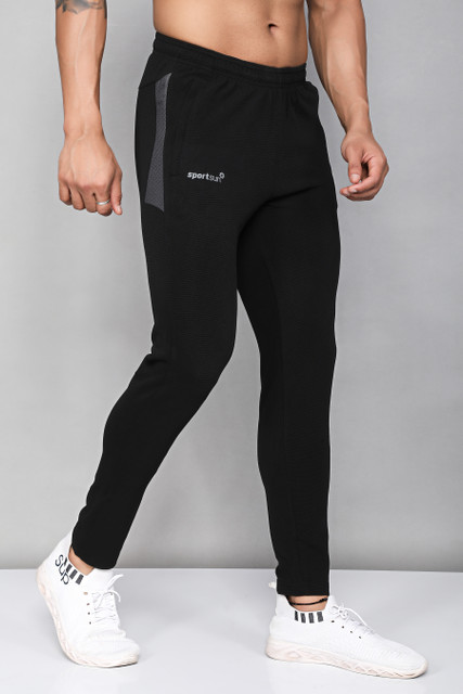 Sport Sun Solid Men Black Track Pants Buy Sport Sun Solid Men