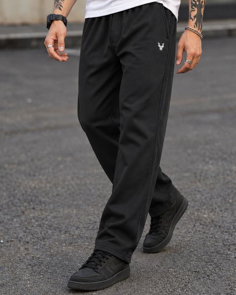 N AND J Men Solid Black Track Pants - Image 6