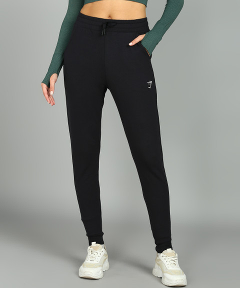 GymShark Solid Women Black Track Pants Buy GymShark Solid Women