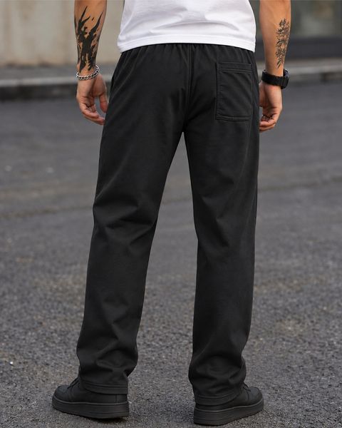 N AND J Men Solid Black Track Pants - Image 8