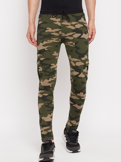 DUKE Printed Men Green Track Pants