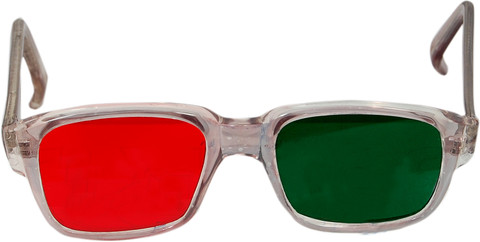 unicore Diplopia Glasses Anaglyph Red/Green In Plastic Frame