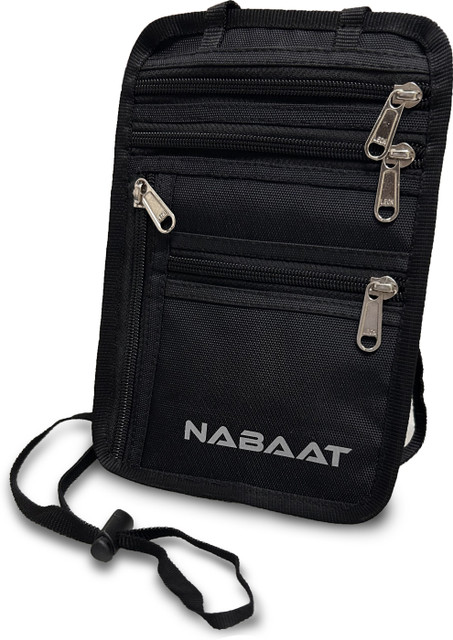 नबात Neck Wallet Passport Holder Cover, Travel Cash/ Card/ Ticket Bag for  Men Women
