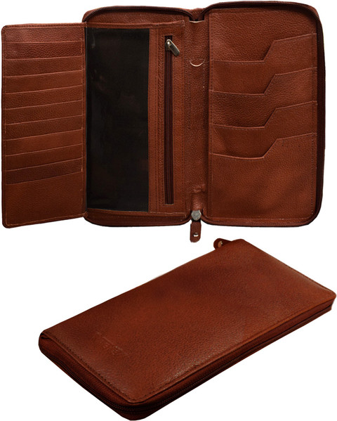 ABYS Genuine Leather Brown Passport Holder::Cheque Book Holder::Travel  Wallet::Dedit Card Holder::Cradit Card Holder