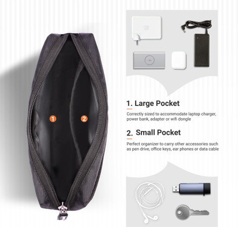 Cranique Charger Pouch Gadget Bag Travel Organizer