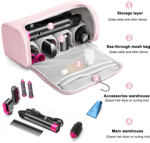 ELEPHANTBOAT Travel Storage Bag for Dyson Air wrap Holder Hair