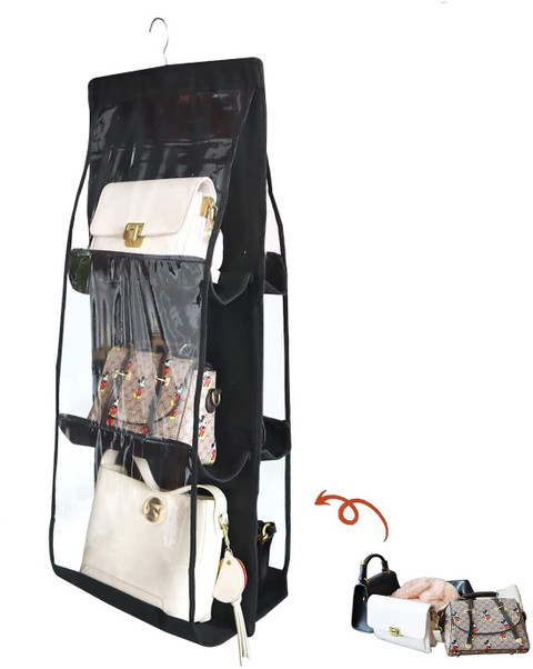 FAB ELLITE Foldable Hanging Purse Handbag Organizer Storage Ladies Wardrobe
