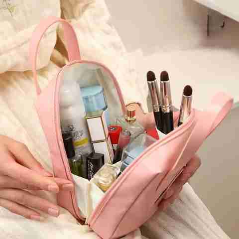 Luxula Mini Portable Handheld Cosmetic Bag for Women with