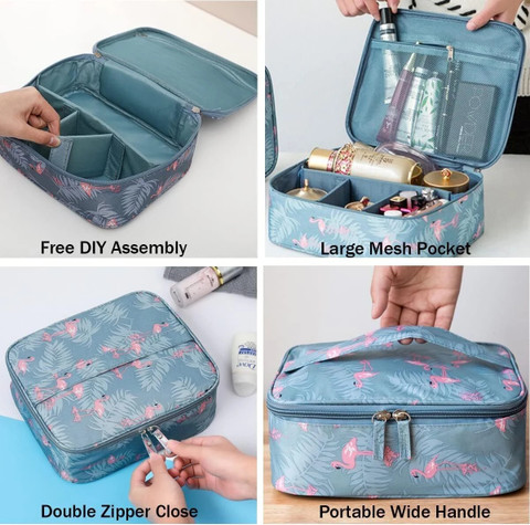 MUSVUZA Toiletry Bag Makeup Bag for Women Travel Kit Makeup Pouch Cosmetic  Organizer Bag