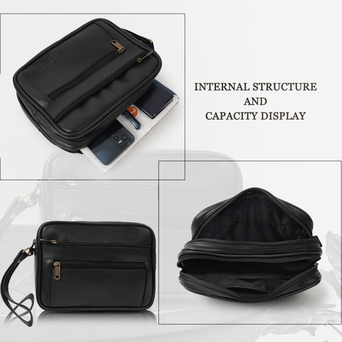 Parsley Travel Kit for Men Toiletry Pouch with Handle, Multi