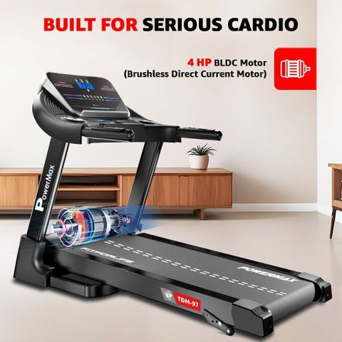 Powermax Fitness TDM-97 4HP Motor 110kg Manual Incline Phone