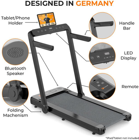 Flexnest Flexpad German Designed 2-in-1 Foldable Treadmill with Dual  Display Treadmill (Max Weight:120 kg) - Main Image