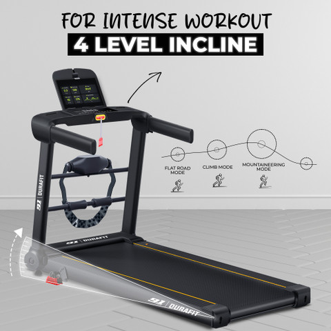 Let's Play Treadmill 140 Kg User Weight Durafit Racer