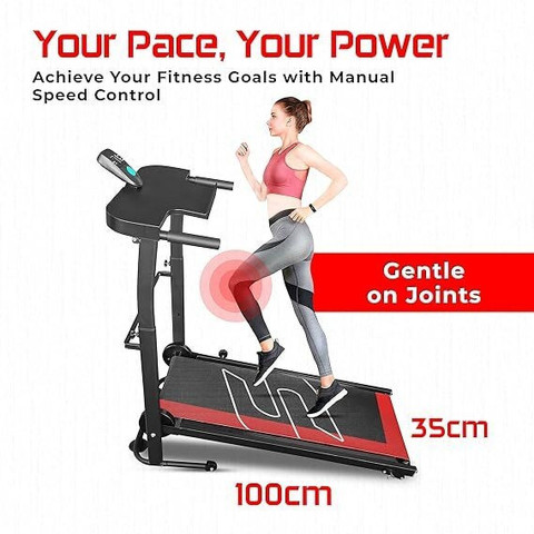 Sparnod Fitness STH-550 Foldable Treadmill Real-Time Tracking,Anti - Main Image