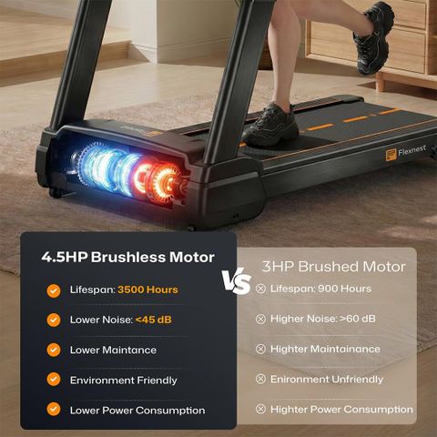 Flexnest Flextread EZ 3HP Peak 14km/h Manual Incline with in-Built
