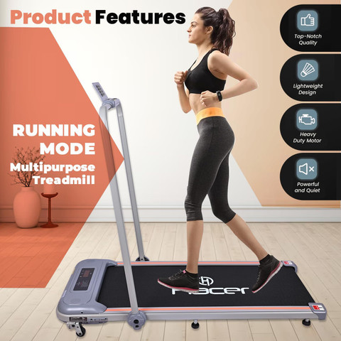 Hacer Walking Pad 2HP Electric Foldable Walking Running Gym Workout  Incline Machine Treadmill (Max Weight:100 kg)