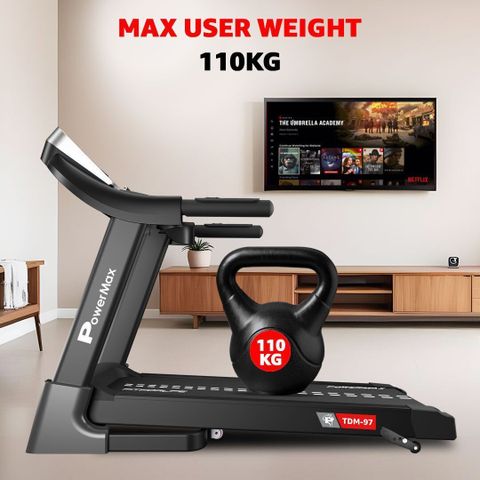 Powermax Fitness TDM-97 4HP Motor 110kg Manual Incline Phone