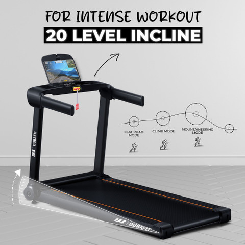 20 Minute Intense Treadmill Workout Durafit Ace Pro Peak BLDC