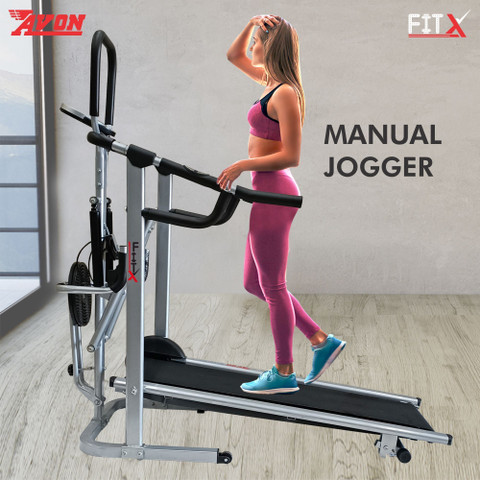 AVON FitX J-1560 Manual Treadmill For Home Use Treadmill Treadmill (Max  Weight:100 kg)