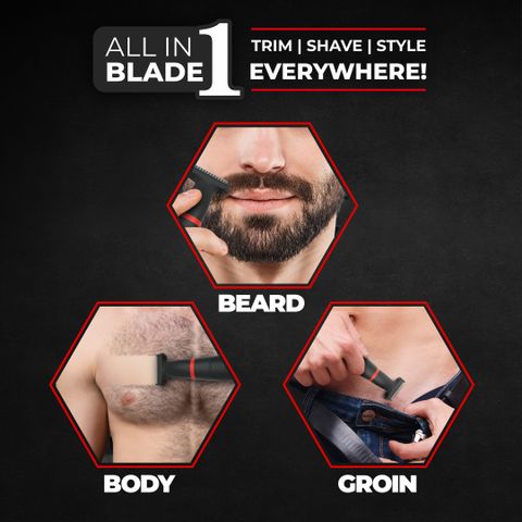 BEARDO I Blade Replacement Blade Body Groomer 0 min Runtime 0 Length Settings (Silver) - Image 7