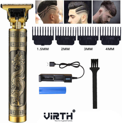 Virth Golden Rechargeable T Liners for Beard Trimmer Men Trimmer