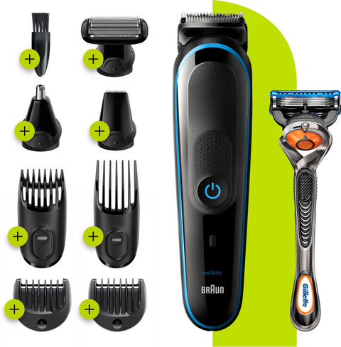 Braun 9-in-1 Trimmer MGK5280 Beard Trimmer, Body Grooming Kit