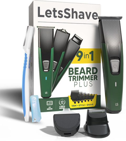 LetsShave Daily Beard STUBBLE TRIMMER with Guide Combs, T-Shaped