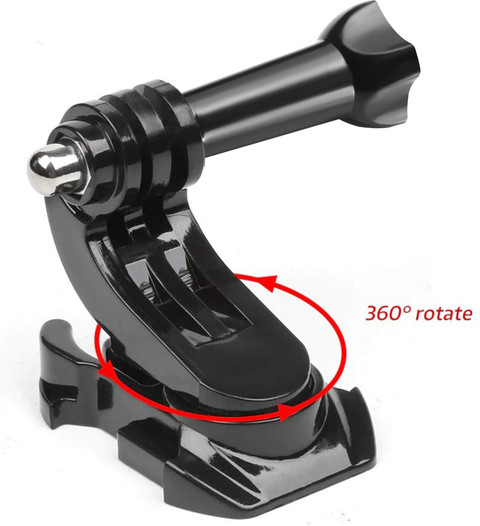 TECHYSPOT 360 Degree Rotatable J-Hook Buckle Base Vertical Surface Mount  Adapter, Screw Monopod Kit