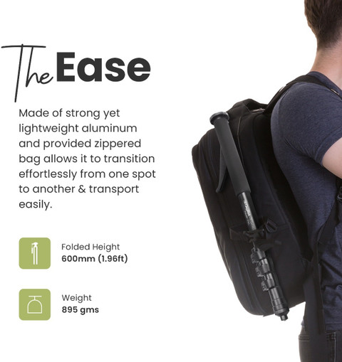 DIGITEK DMP 75L Lightweight Telescopic Monopod with Tripod Base