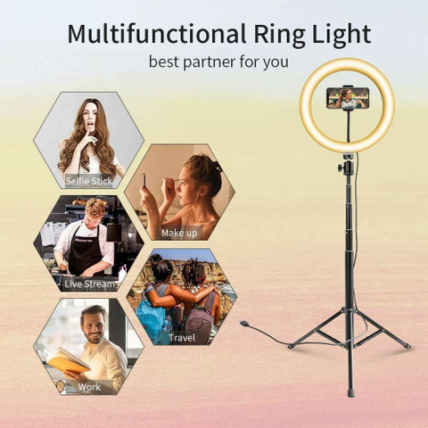 airtech Ring Light10 Inch with Fit Tripod Stand For Video