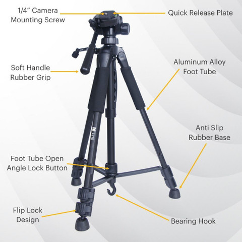 KODAK T210 150cm Three Way Pan Movement Tripod