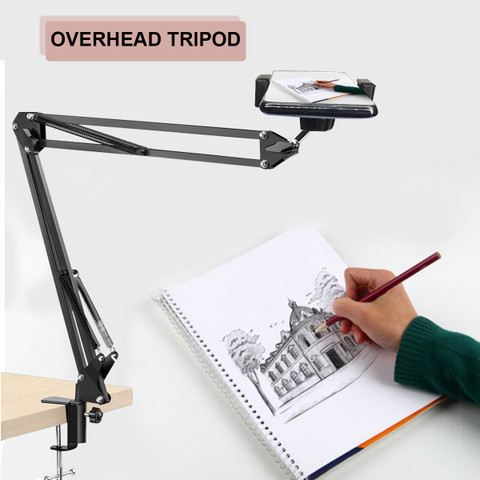 Zohlo BEST BUY Overhead Tripod Mobile Tablet Stand For Table Bed Flexible  Tripod, Tripod Clamp, Tripod Bracket, Tripod Ball Head