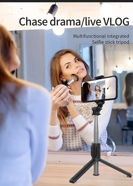 RENTOOR BEST SALE R1 Foldable Wireless Extendable Selfie Stick