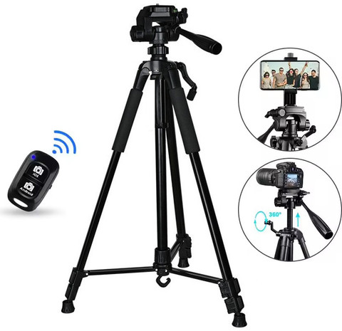 Fitgear FG-668 Portable Phone Live Selfie Tripod DV SLR Camera Stand Tripod