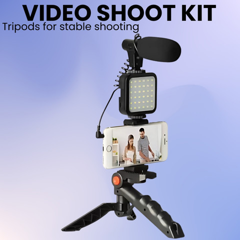 SACRO (Video Kit) with LED Lights Wireless Microphone Setup For