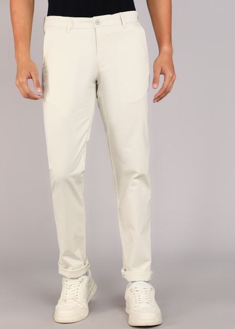 Louis Philippe Sport Slim Fit Men Beige Trousers
