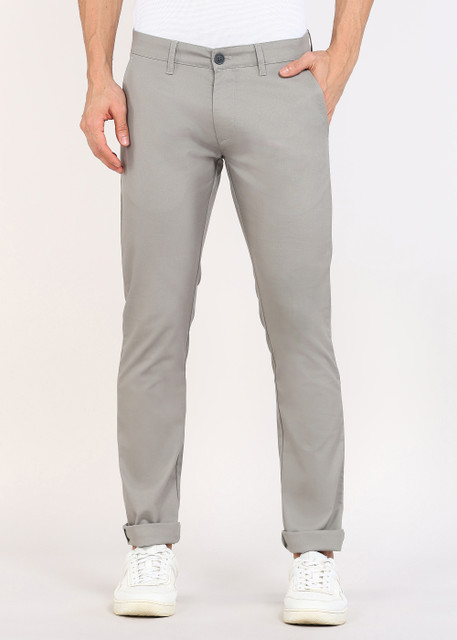 PETER ENGLAND Regular Fit Men White Trousers Buy PETER ENGLAND